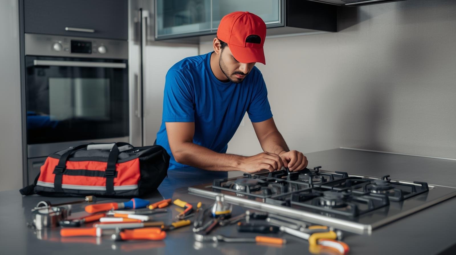 Faber hob repair, Faber cooktop service, gas hob repair near me.