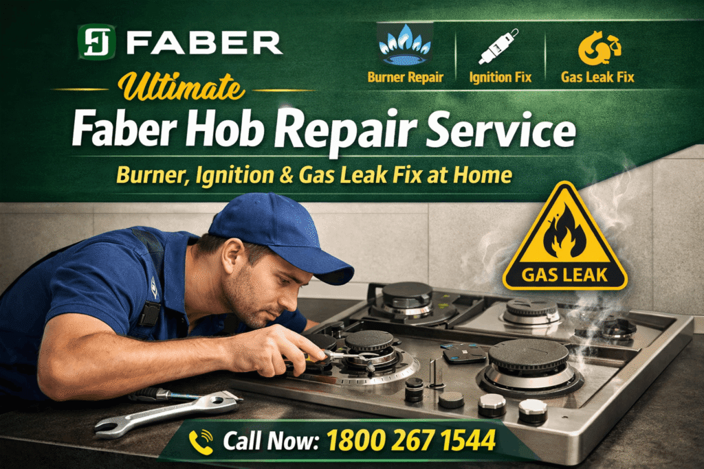 Ultimate Faber hob repair service for burner, ignition and gas leak fix at home