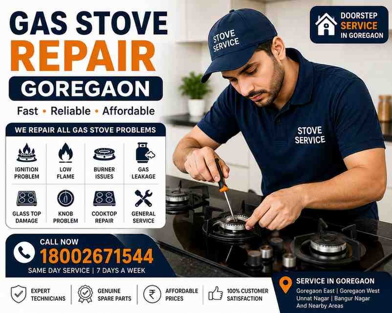 Expert Kitchen Appliance Technician repairing Faber Gas Stove in Goregaon