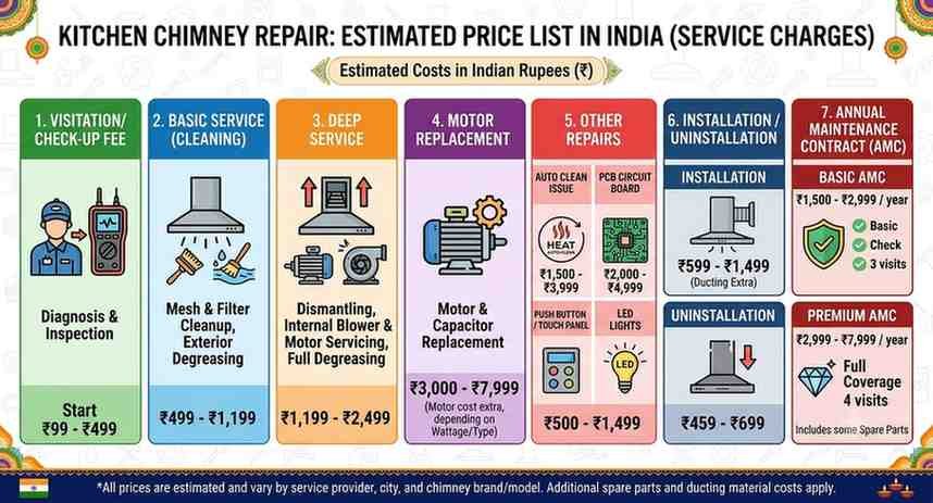 Factors affecting Faber chimney repair charges