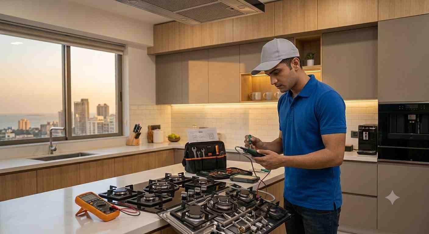Faber hob and gas cooktop burner repair technician in Mumbai