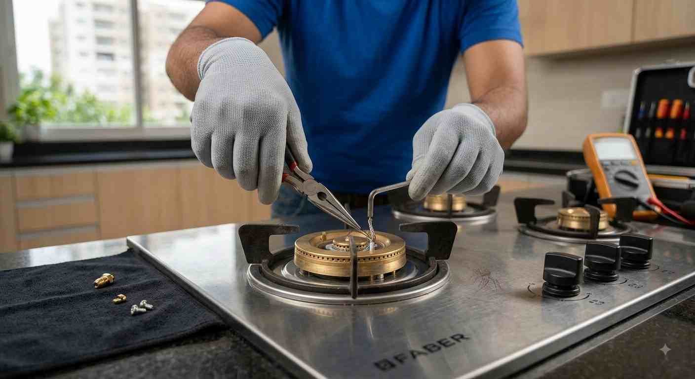 Faber hob burner and ignition repair technician in Bangalore